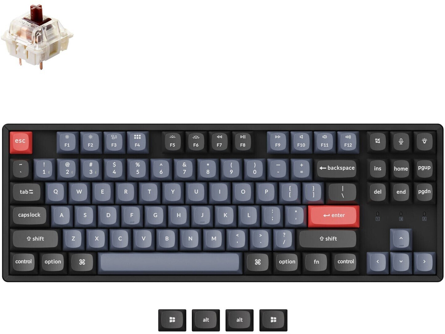 Keychron K8 Pro RGB Aluminium Frame (Gateron G Pro Brown) (DE)