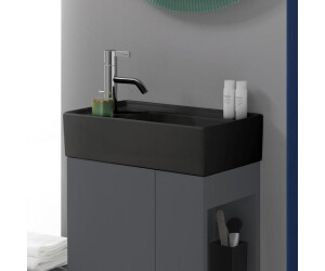 Laufen Kartell 46x28cm mit verdecktem Ablauf schwarz matt 