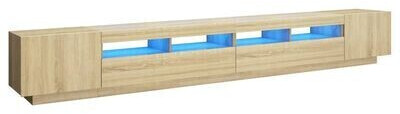 vidaXL TV Cabinet with LED Lights 300 x 35 x 40 cm Sonoma oak (3081927)