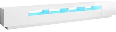 vidaXL TV Cabinet with LED Lights 300 x 35 x 40 cm high gloss white (3081930)