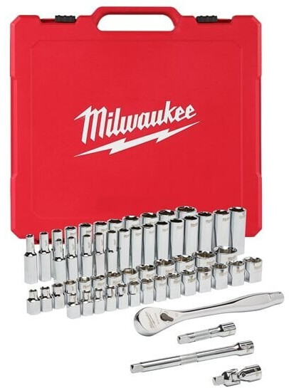 Milwaukee 4932464946 (3/8 Drive 56 pc Ratchet + Socket Set SAE + 