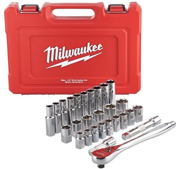 Milwaukee 1/4″ ratchet socket wrench + bit set (4932479096) au