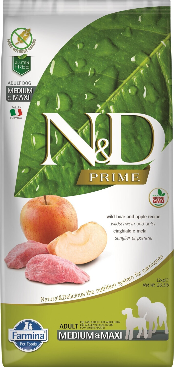 Farmina N&D Prime Adult Medium/Maxi sanglier/pomme (12 kg)