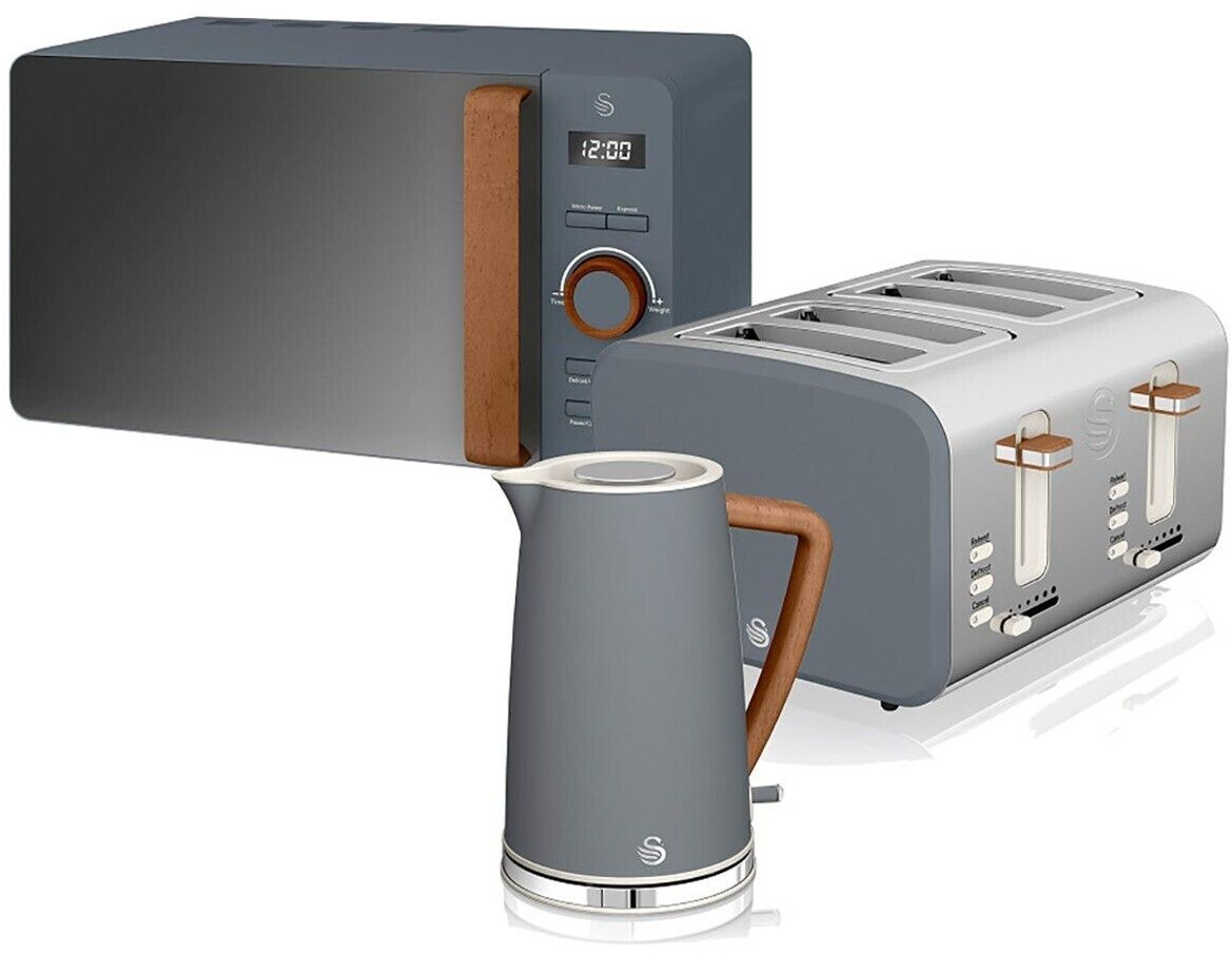 Swan Nordic Digital Microwave + Kettle + Toaster 4 Grey