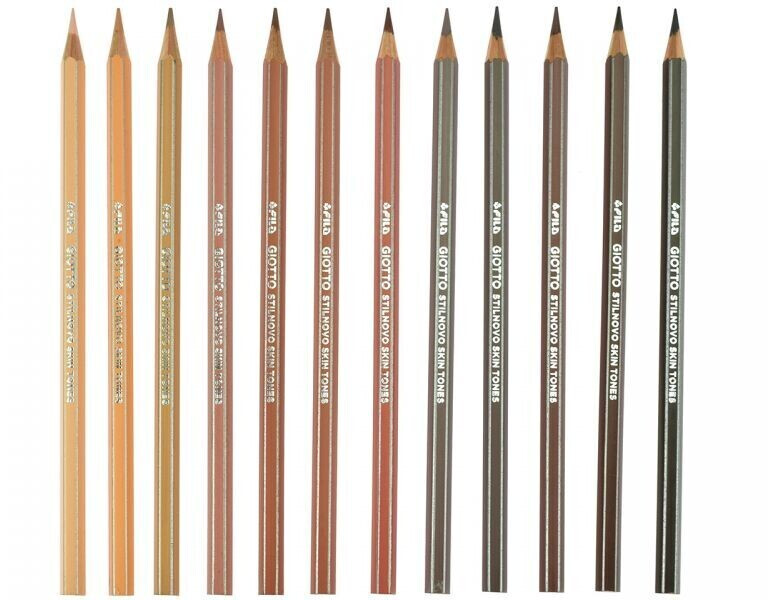 Giotto Stilnovo Skin Tones Pencils 12 Colours au meilleur prix sur