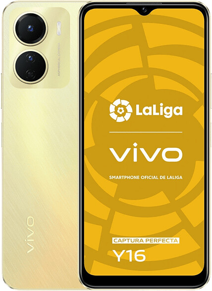 Vivo Y16 or étincelant