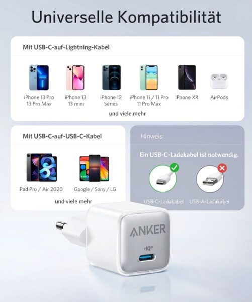 Anker 511 Charger (Nano 3, 30W) Aurora White, Bild 18