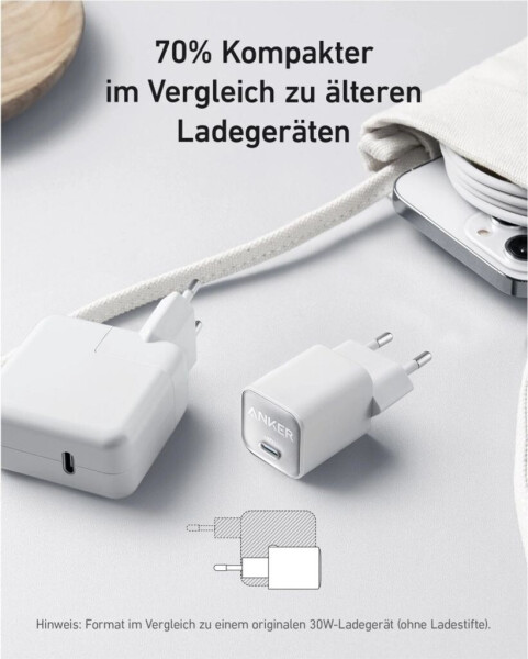Anker 511 Charger (Nano 3, 30W) Aurora White, Bild 6