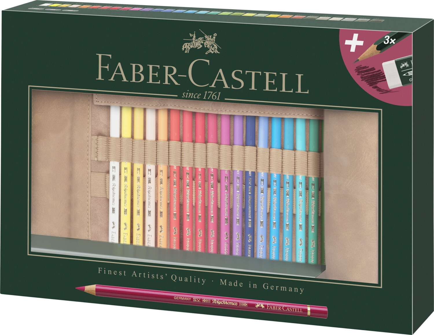 Faber-Castell Polychromos coloured pencil - 30 pencil roll a € 54,94 (oggi)