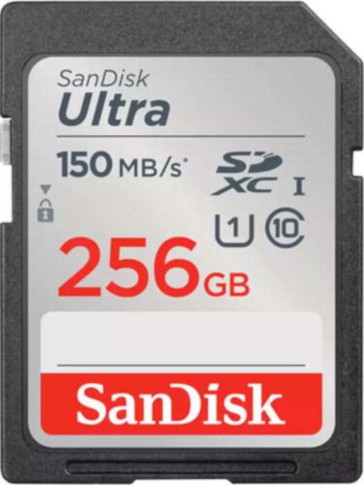 SanDisk Ultra SDXC 150 Mo/s classe 10 U1 256 Go (SDSDUNC-256G-GN6IN)