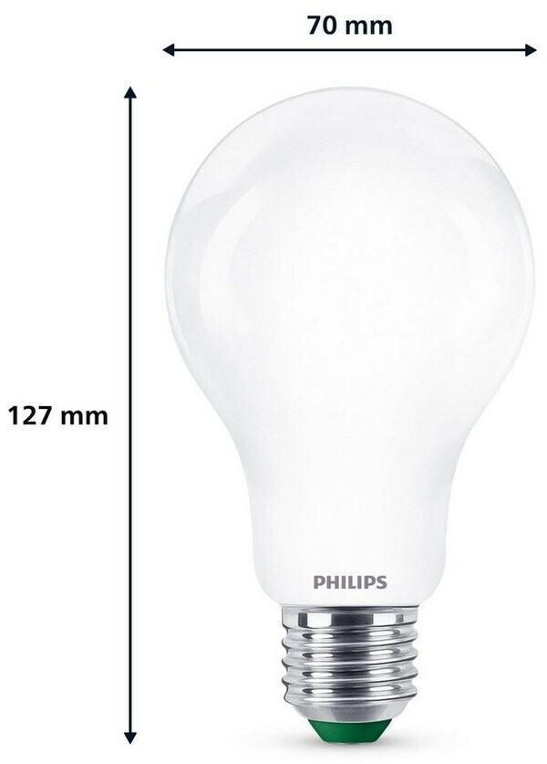 Philips - Lampadina LED 7,3W=100W, 1535 lumen, 3000K, trasparente