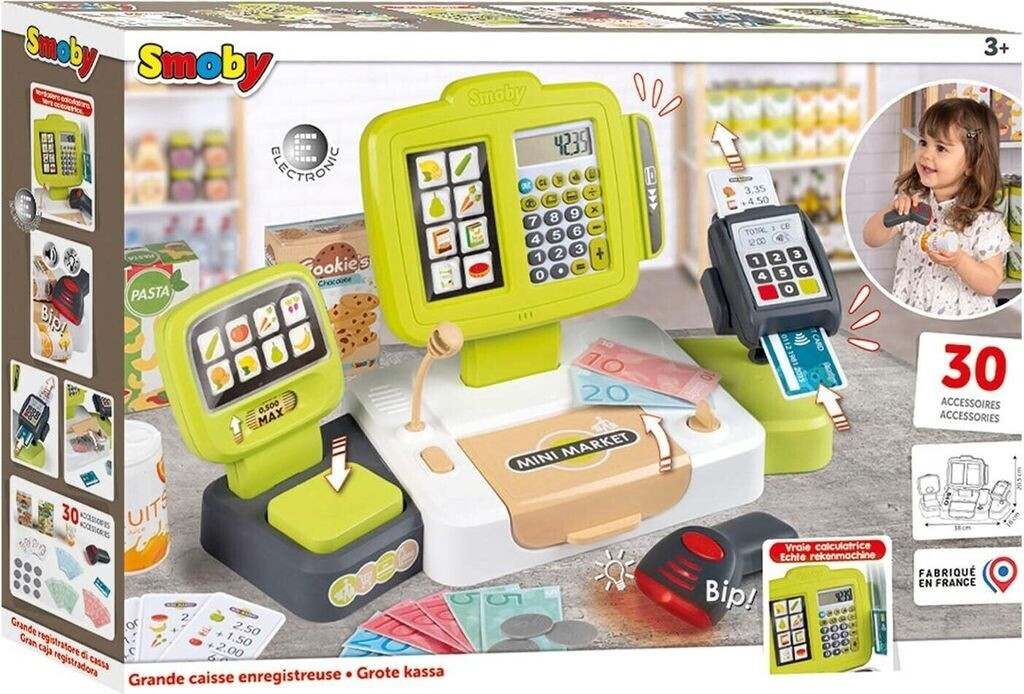 Smoby Grande caisse enregistreuse verte