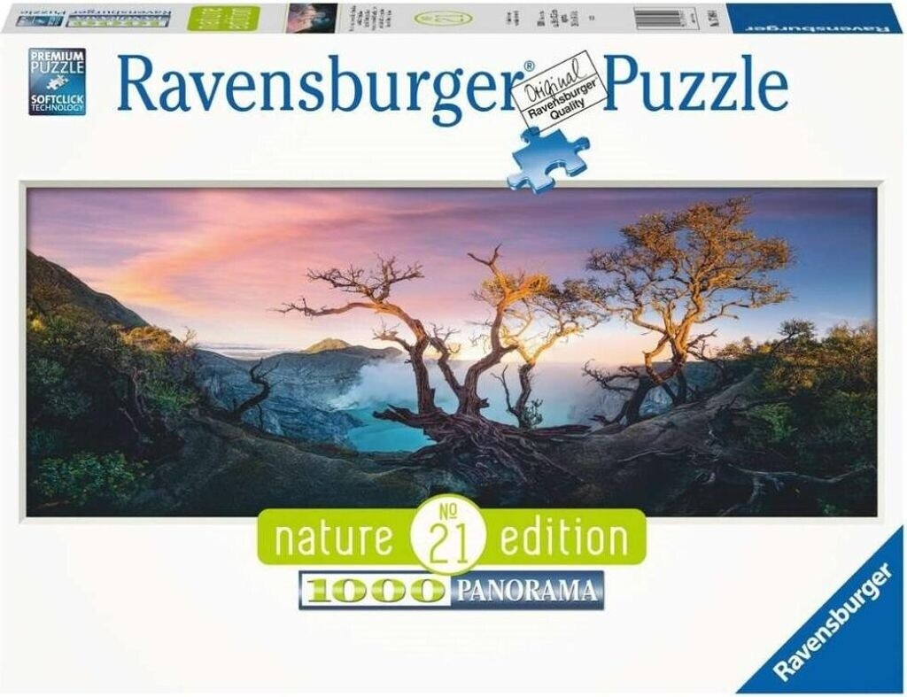 Ravensburger Puzzle 1000 Pezzi Panorama: Sole Sopra L'Islanda – Nature Edition – Per Adulti E Ragazzi, 98x38 Cm