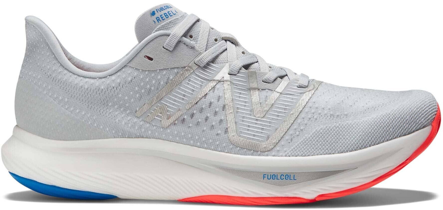 New Balance FuelCell Rebel v3 light aluminum electric red cobalt
