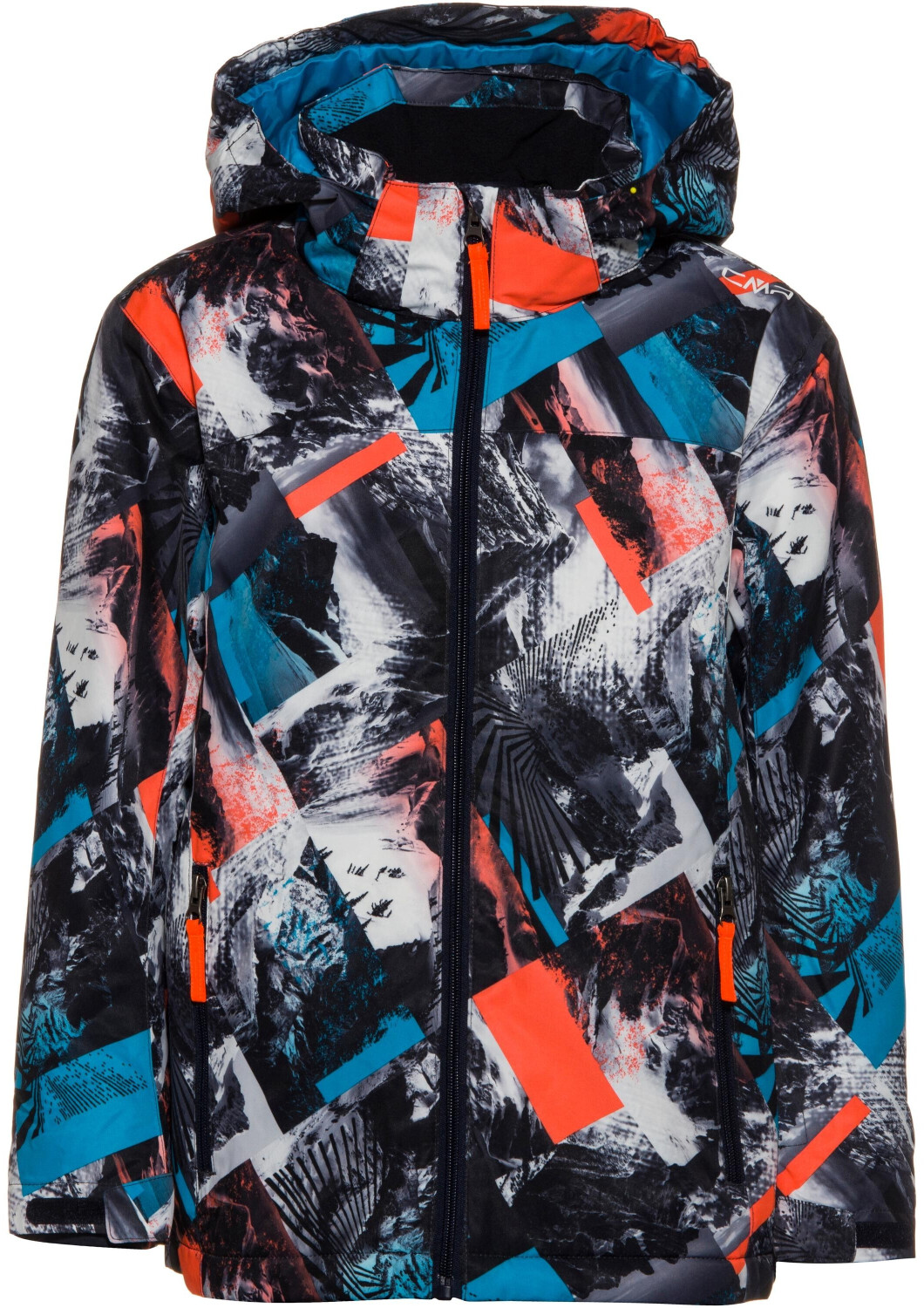 CMP Boy Jacket Snaps Hood (39W1924) danubio/flamingo fluo