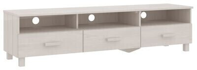 vidaXL TV Cabinet Solid Wood Pine 158 x 40 x 40 cm white (340473)