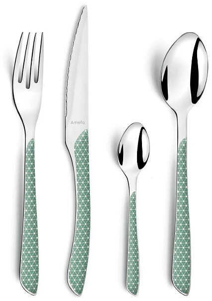 Amefa Ménagère Éclat Geo 24 pièces vert/blanc