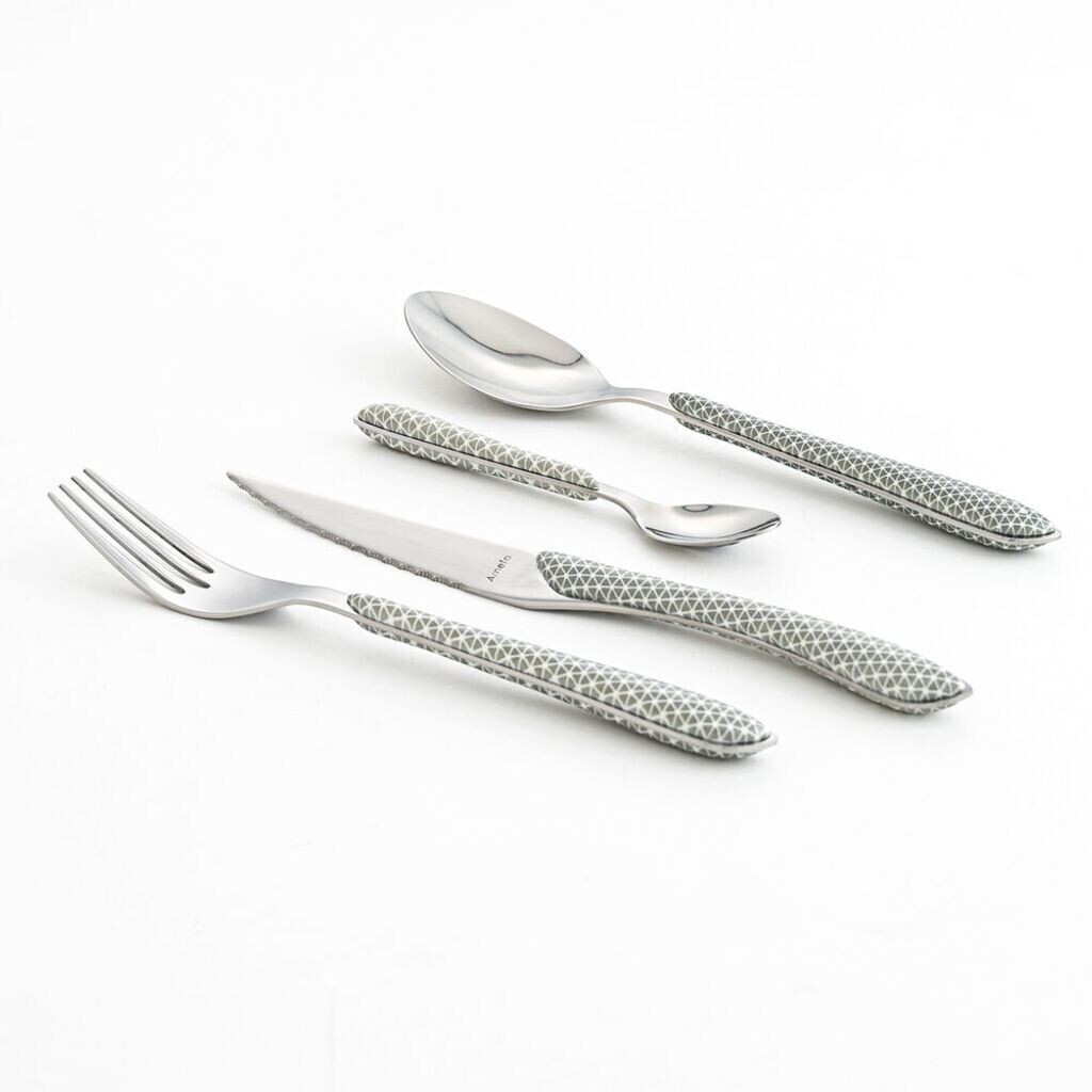 Amefa Ménagère Éclat Geo 24 pièces gris/blanc