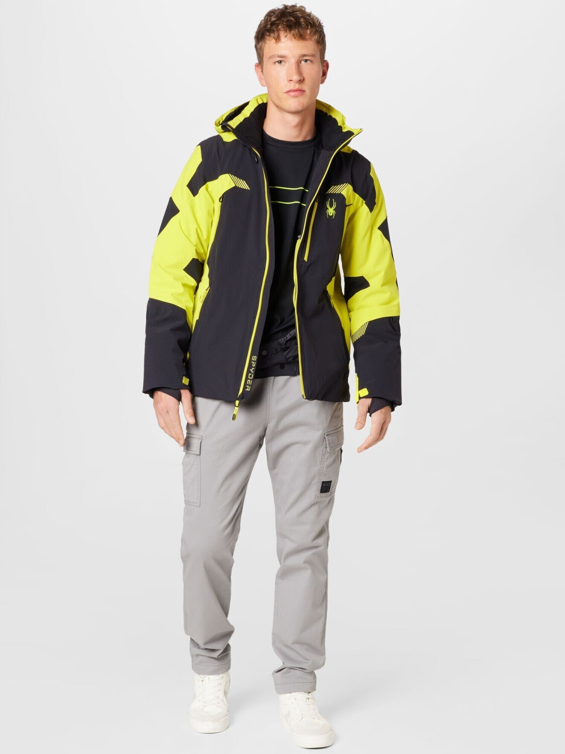 Buy Spyder Mens Leader Insulated Jacket black citron from 455.20