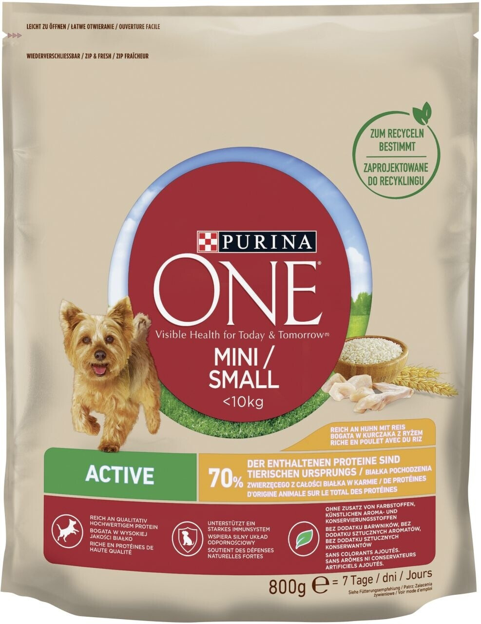 Purina ONE Active Mini/Small <10kg Adult Reich an Huhn Trocken ab 4.45  |  Vergleiche 5 Angebote auf idealo.de