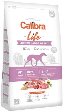 Photos - Dog Food Calibra Dog Life Junior Large Breed Lamb Dry 2,5kg 