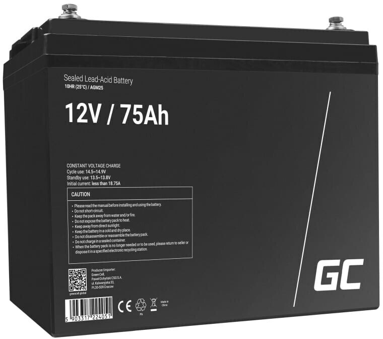 GreenCell AGM25 75Ah
