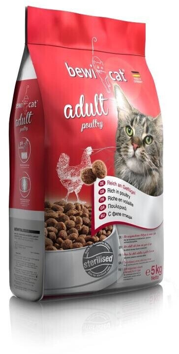 Bewi Cat Katze adult mit Huhn Trockenfutter 20kg Katzen Katzenfutter