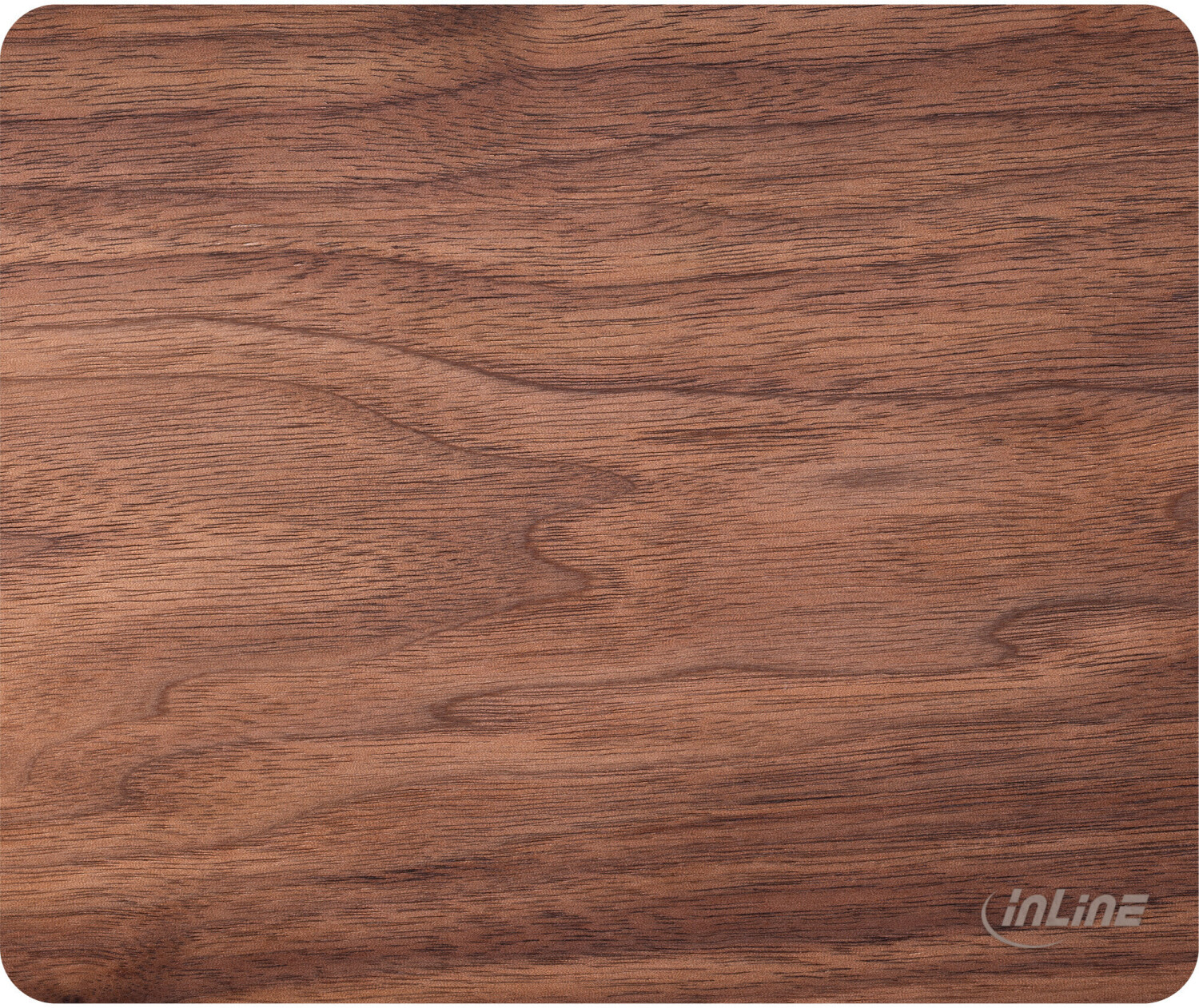 InLine WoodPad real wood mousepad walnut