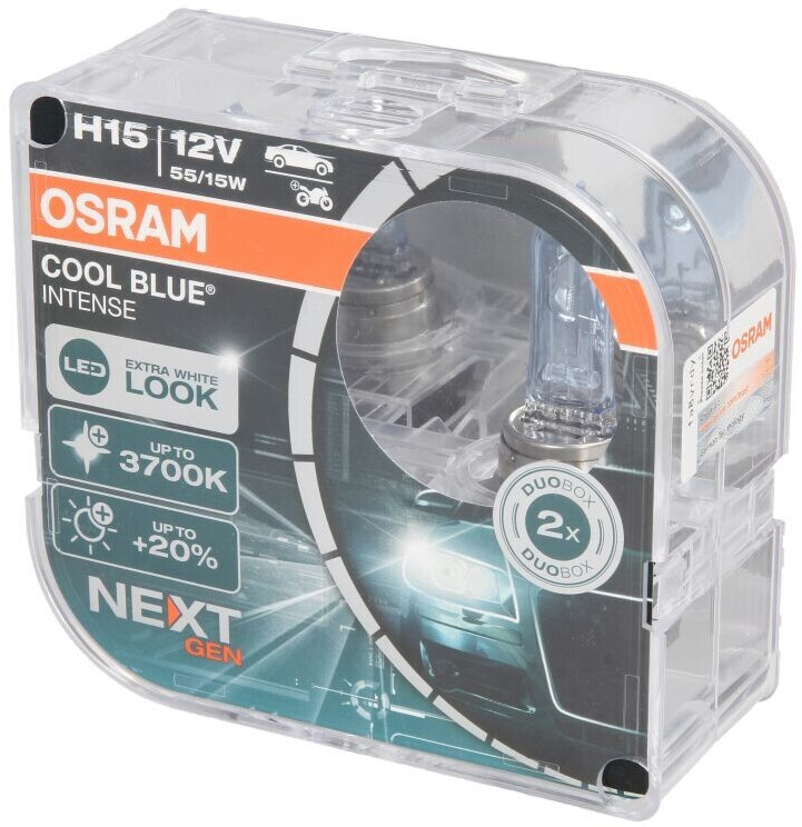 Osram Cool Blue Intense 12V - up to 20% more light - up to 35% whiter light  (4200K) - MK LED