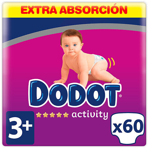 Pañales Dodot bebé-seco T3+ (7-11 kg) 66 ud.