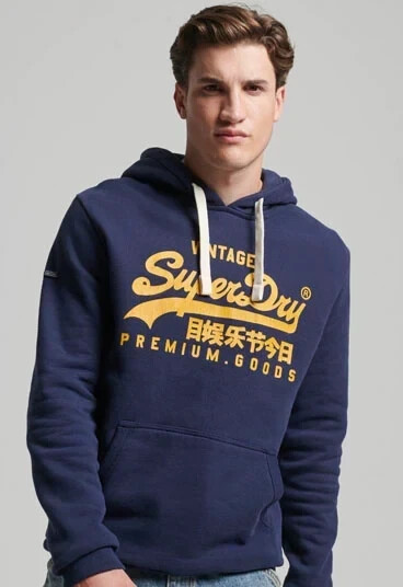 Superdry Vintage Logo Heritage Hoodie blau (M2012063A-JUA)