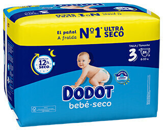 Dodot Bebé-Seco talla 3 (4 - 10 kg) 66 uds. desde 17,59 €