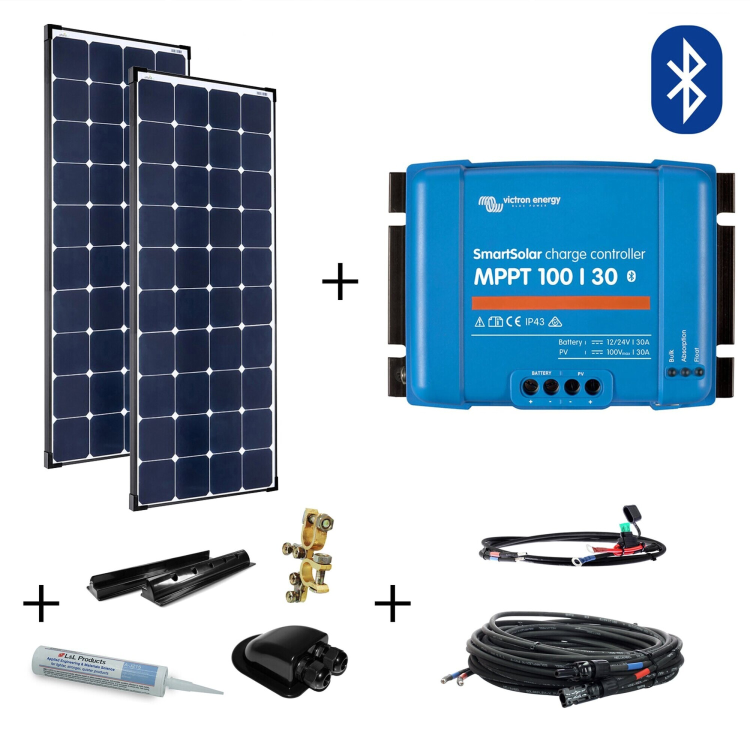 Campsolar - Solaranlagen für Wohnmobile & Solarsets - Victron Smartsolar  MPPT Solaranlage 220 Watt für Wohnmobile