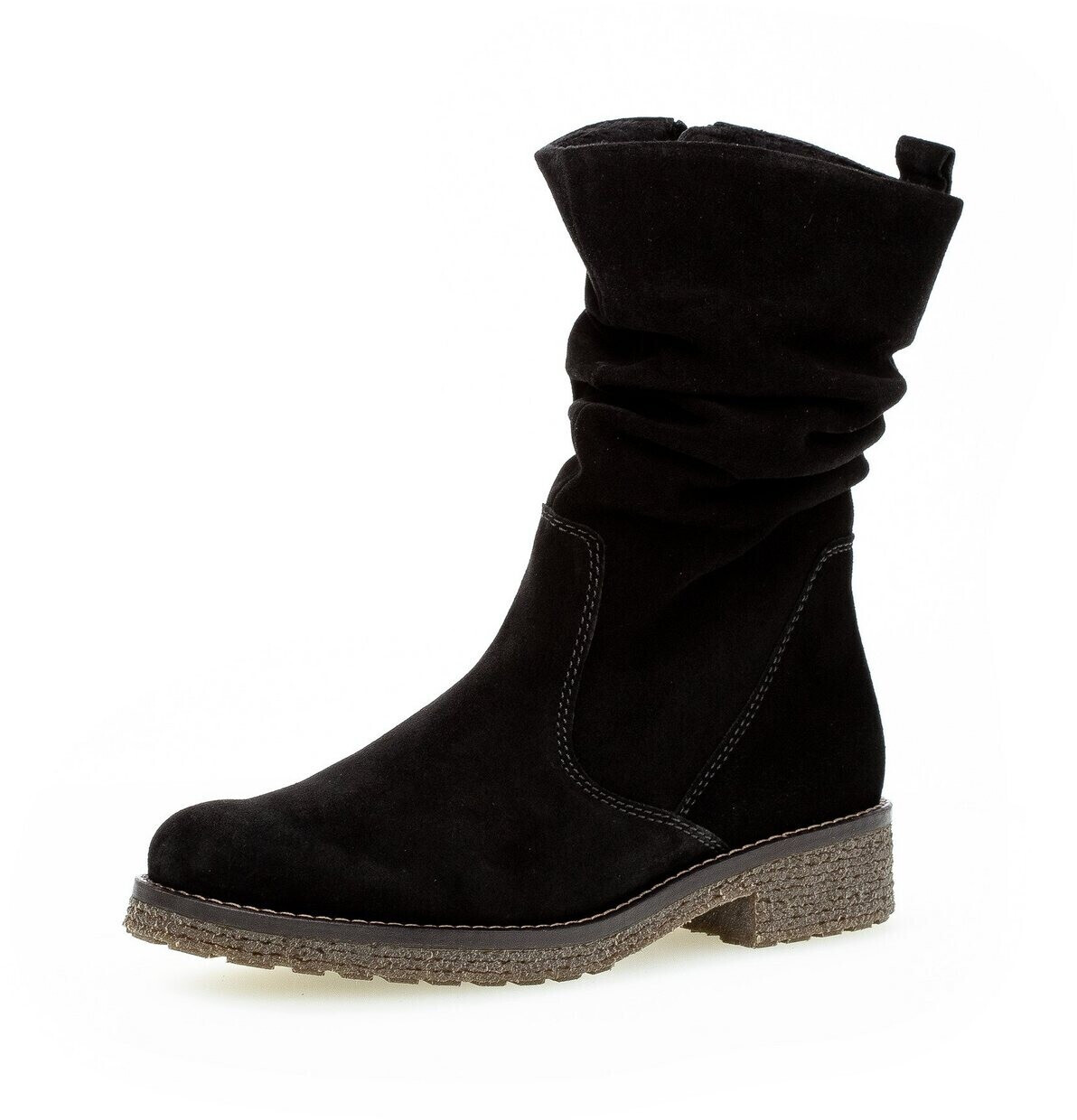 Gabor Women's Black Leather Mid-Calf Boots - Sporty Style With Zipper & Laces, 2cm Heel - View #9