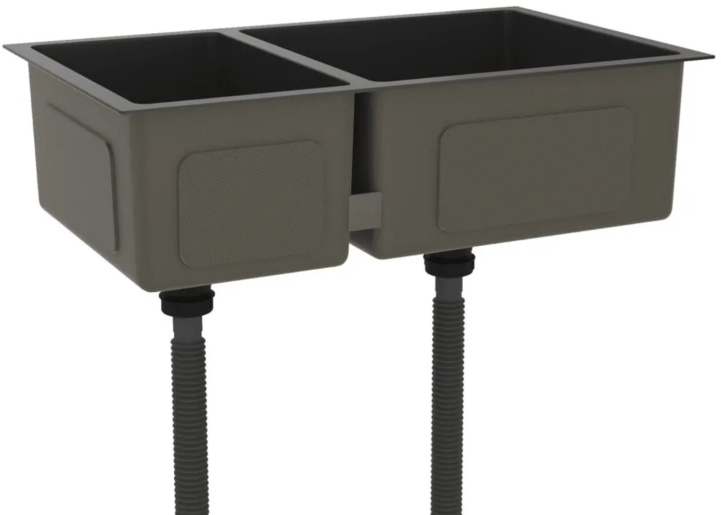 vidaXL Kitchen sink stainless steel 71,5 x 44 x 20 cm black (51562)