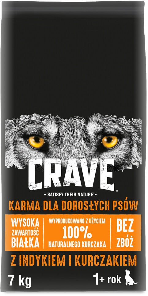 CRAVE Dog Adult Turkey & Chicken Dry Food 7kg