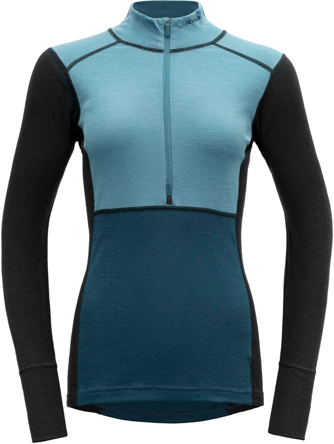 Devold Lauparen Merino 190 Zip Neck Wmn moon/ink/flood