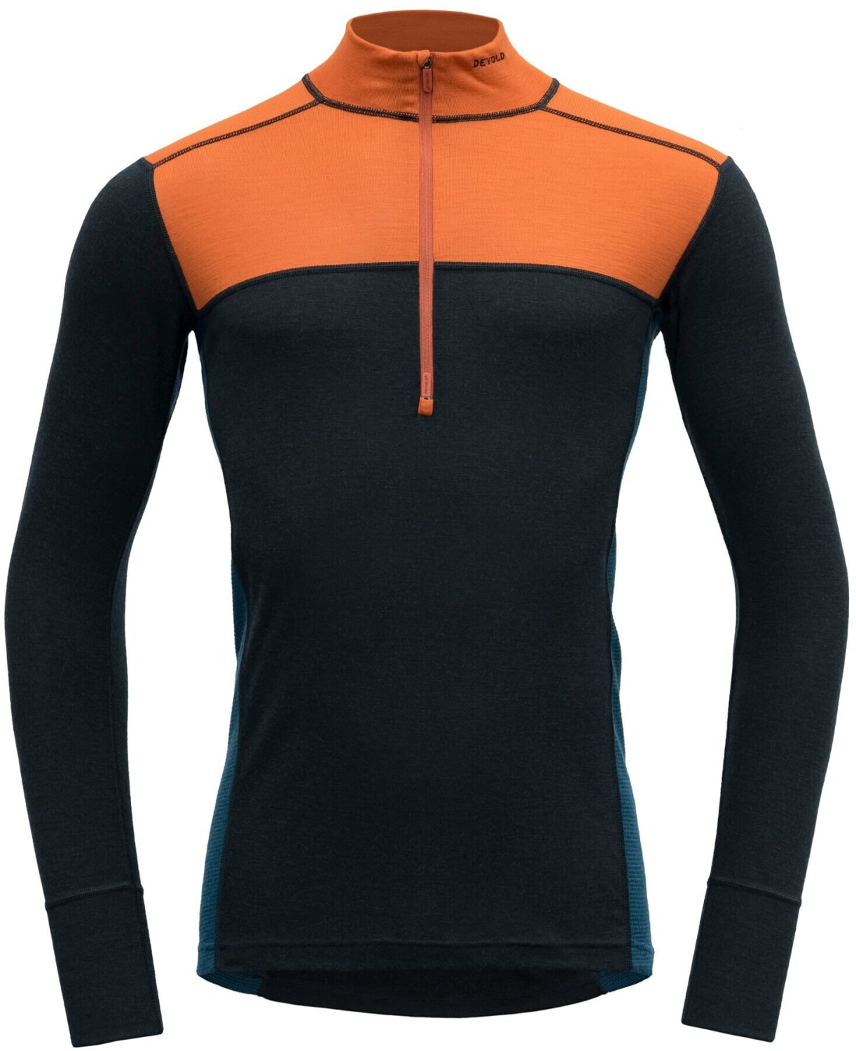 Devold Lauparen Merino 190 Zip Neck Man flame/ink/flood