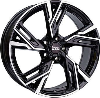 MAM RS5 (8,5x19) black front polished