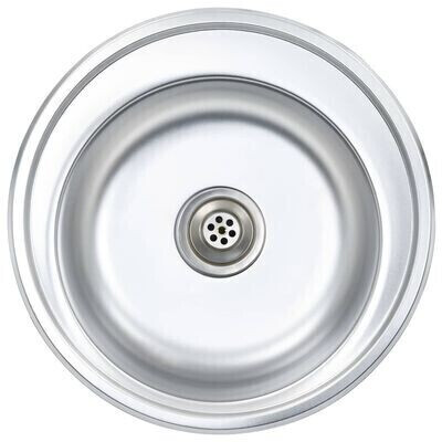 vidaXL Kitchen Sink with Strainer and Trap Stainless Steel (145071)