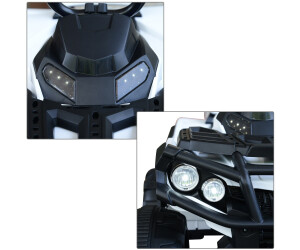 Voiture 4x4 quad buggy électrique enfant 3 à 6 ans effets lumineux musique  V. max. 3 Km/h batterie rechargeable lecteur MP3 multifonction rouge