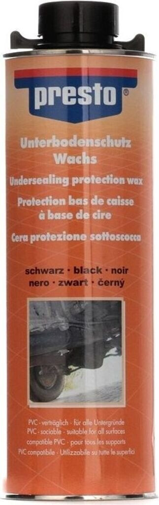 Protection Bas De Caisse Presto En Cire Noire - 1000 Ml, Antirouille, Résistante Au Sel Et Aux Intempéries - Pour Soubassements Traités Ou Non