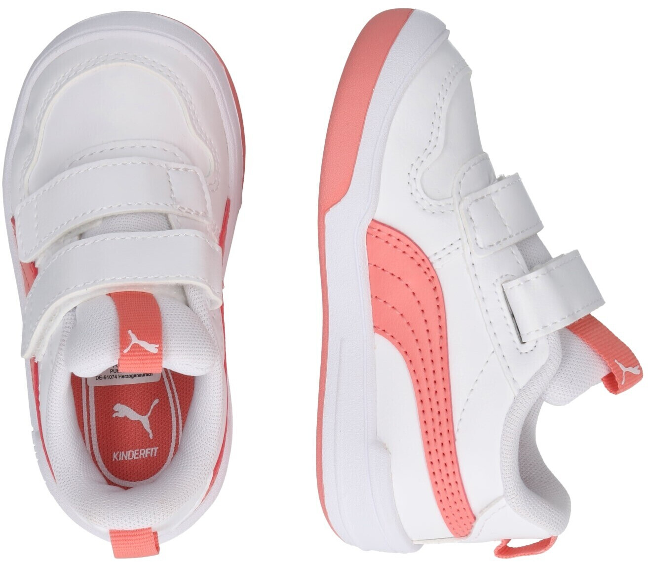 PUMA - Zapatillas blancas y rosa Multiflex SL Niña