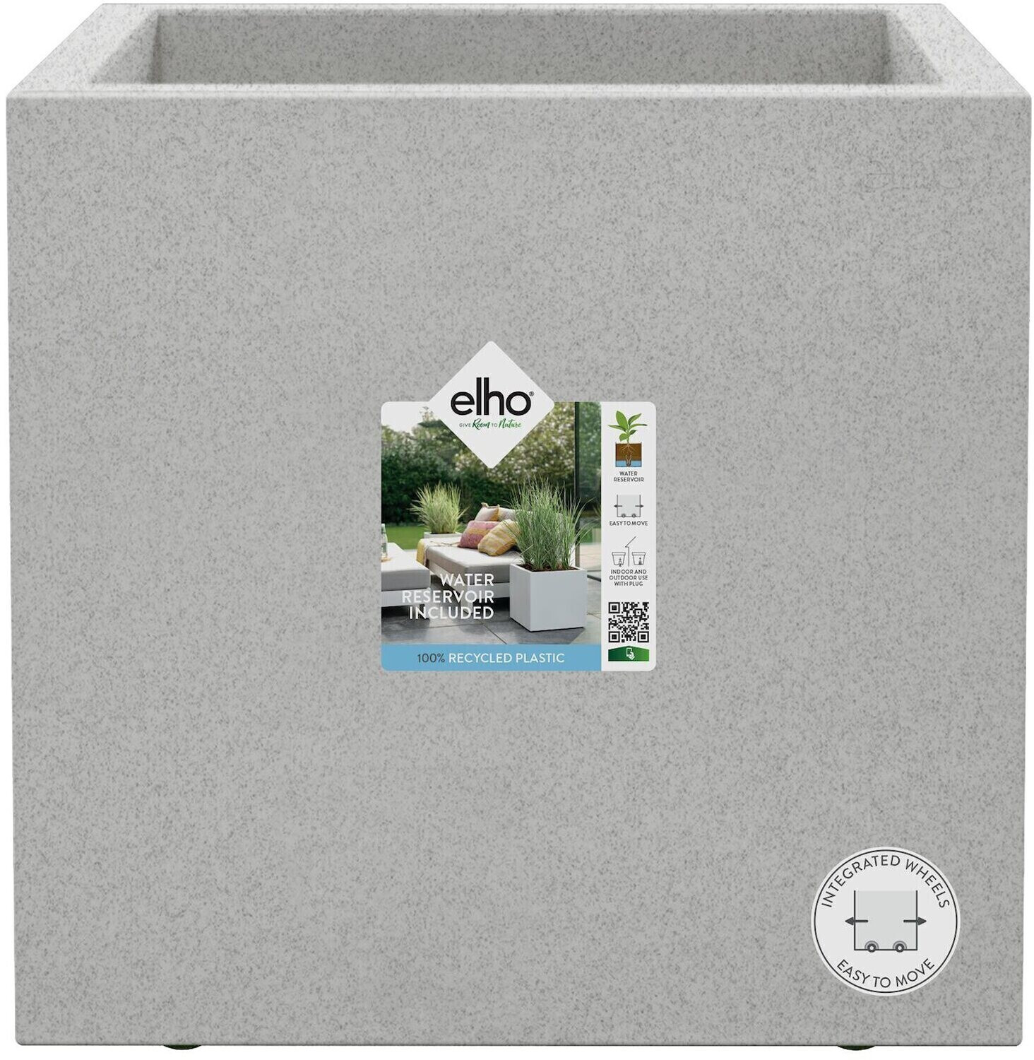 Elho vivo next quadrat 40cm living beton