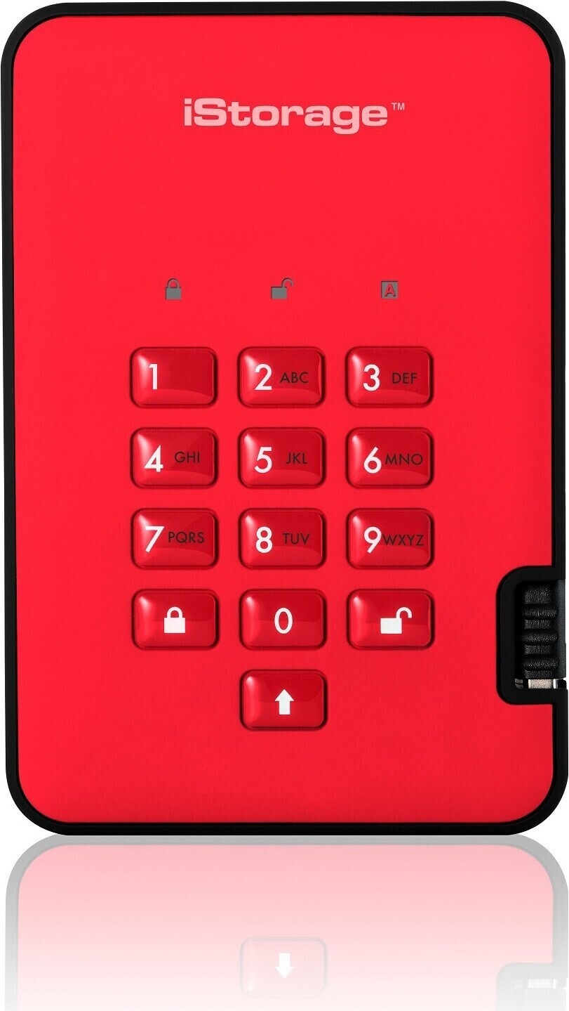 iStorage diskAshur 2-SSD 16 To rouge