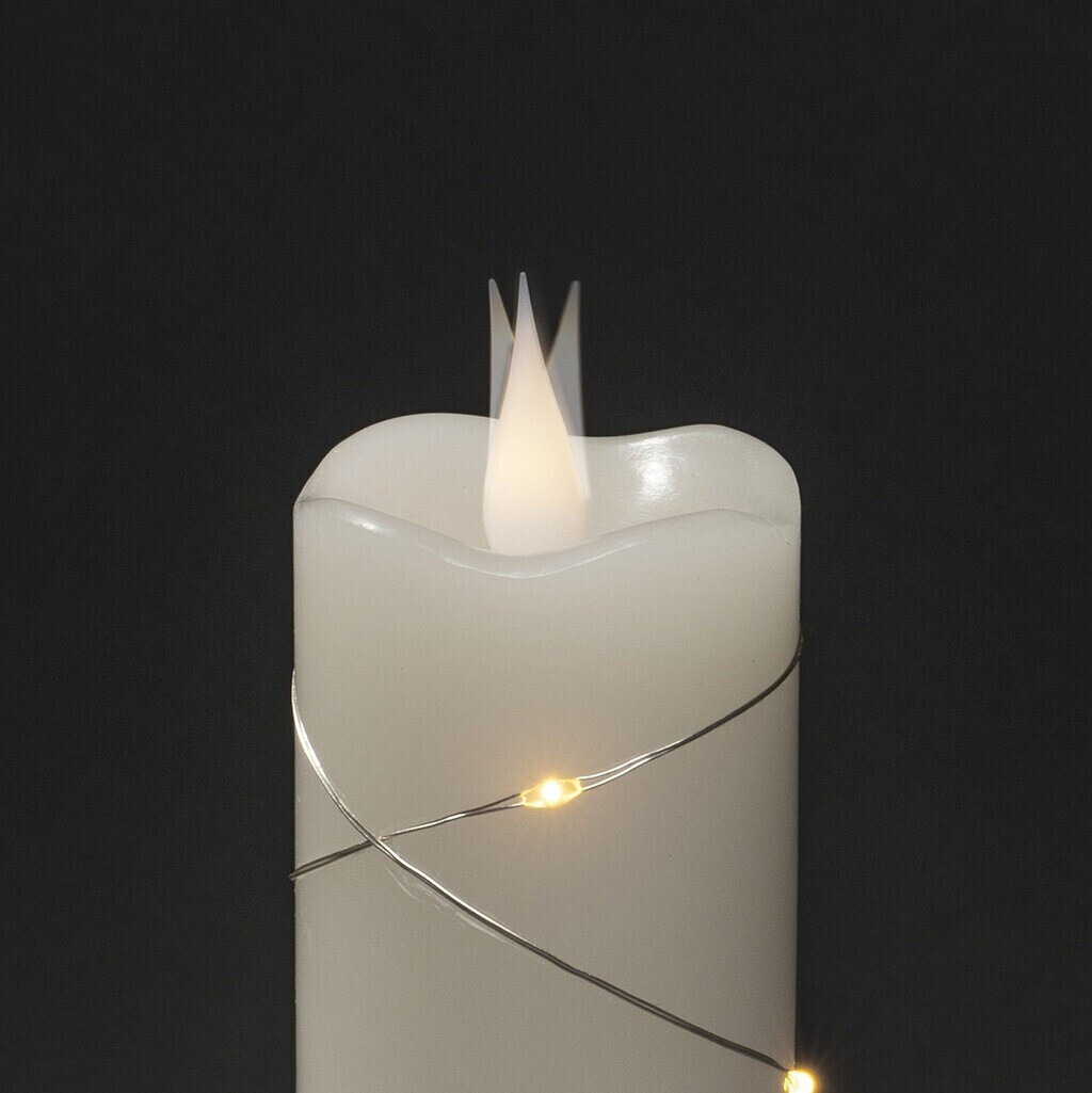 Weiß x x warmweiß ab € Konstsmide | (1825-190) 50mm Ø 24,99 LED-Kerze Preisvergleich 152mm bei H: