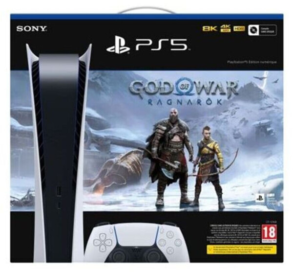 Sony PlayStation 5 (PS5) Digital Edition + God of War: Ragnarök