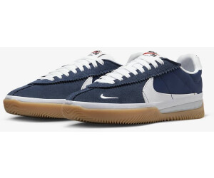 navy blue and red nike sneakers