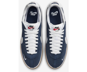 navy blue and red nike sneakers