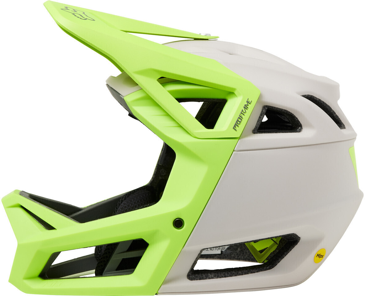Photos - Bike Helmet Fox Proframe MIPS RS vintage white/neon green 